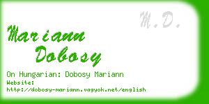 mariann dobosy business card